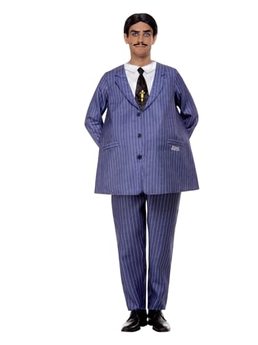 Addams Family Gomez, Purple, Top, Trousers, Moustache & Wig, (L) von Smiffys