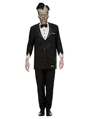 Addams Family Lurch Costume, Black, Top, Trousers & Mask, (M) von Smiffys