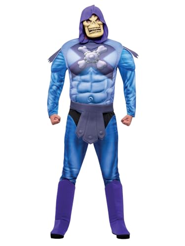 He-Man Skeletor Costume with EVA Chest, Jumpsuit, Belt, Bootcovers & Mask, (M) von Smiffys