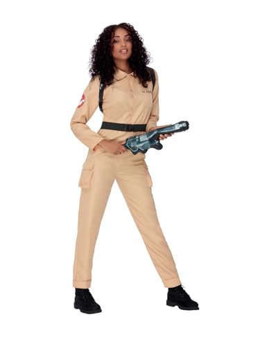 Smiffys Ghostbusters-Kostüm für Damen, Overall & aufblasbarer Rucksack von Smiffys