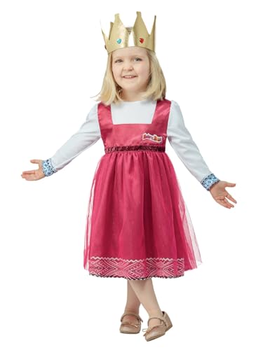 Smiffys Masha and the Bear Masha-Kostüm, Kleid und Krone von Smiffys