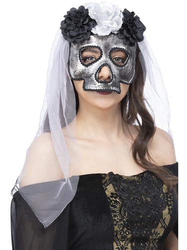 Smiffys Totenkopfbraut-Maske Smiffys Totenkopfbraut-Maske von Smiffys