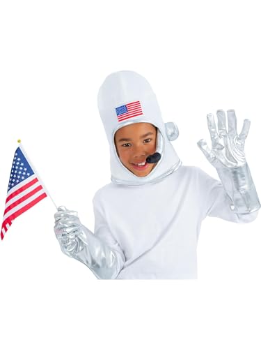 Smiffys Kit Astronaut, Helm, Handschuhe und USA-Flagge aus Stoff Smiffys Kit Astronaut, Helm, Handschuhe und USA-Flagge aus Stoff von Smiffys