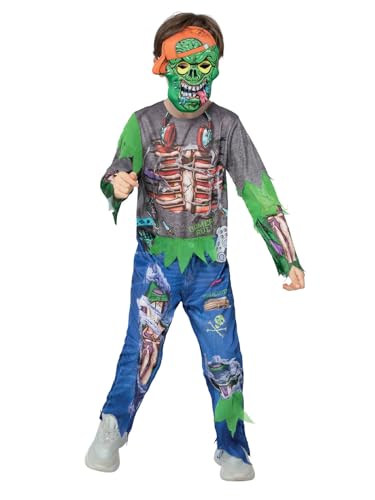 Smiffys Zombiegamer-Kostüm, Einteiler & Maske aus EVA-Schaumstoff von Smiffys