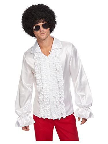 60s Ruffled Shirt, White, (L) von Smiffys