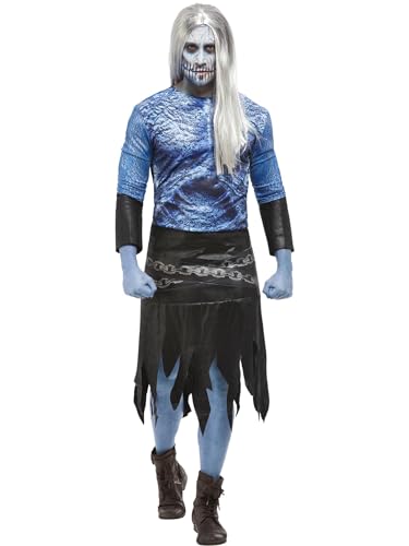 Smiffy's 63039L Smiffys Winter-Krieger Zombie-Kostüm, Erwachsene, blau, L - Size 42"-44" von Smiffys