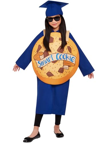 Smiffys Smart Cookie Kostüm, Blau, Tunika, gepolsterter Wappenrock, Brille & Hut von Smiffys