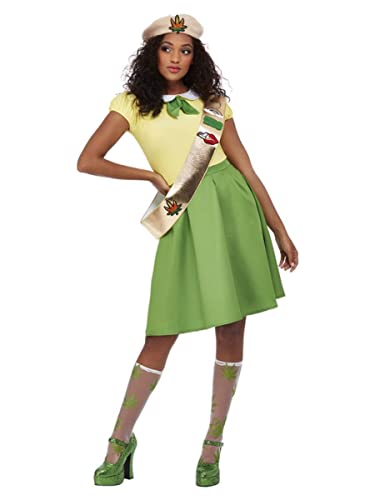 Pot Brownie Costume, Green, Dress, Sash, Hat & Socks, (M) von Smiffys