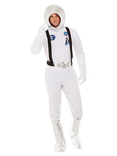 Out Of Space Costume, White, All In One, Boot Covers, Gloves & Helmet, (M) von Smiffys