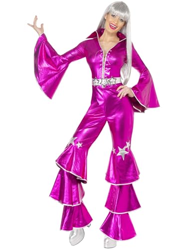 Smiffys 70er Tanz-Traum Damenkostüm, Rosa, enthält Schnür-Jumpsuit Smiffys 70er Tanz-Traum Damenkostüm, Rosa, enthält Schnür-Jumpsuit von Smiffys