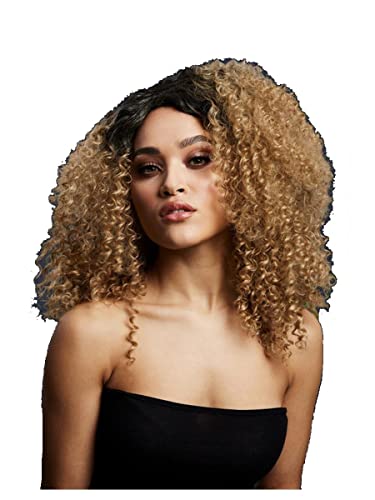 Smiffys Fever Lizzo Perücke, Karamell, Kurz mit großen Locken, Mittelscheitel, 40cm Smiffys Fever Lizzo Perücke, Karamell, Kurz mit großen Locken, Mittelscheitel, 40cm von Smiffys