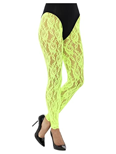 Smiffys 80er-Jahre Spitzenleggings, Neongrün Smiffys 80er-Jahre Spitzenleggings, Neongrün von Smiffys