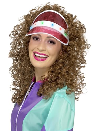 80s Light Up Visor, Pink von Smiffys