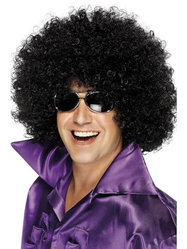 Smiffys Afro Perücke, Super-groß, Schwarz von Smiffys