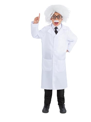 Smiffys Albert Einstein-Set, Perücke, Brille, selbstklebender Schnurrbart und Krawatte von Smiffys