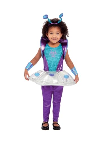 Smiffys Alienkostüm für Kleinkinder, Silber, Kleid, Leggings, Manschetten & Stirnband Smiffys Alienkostüm für Kleinkinder, Silber, Kleid, Leggings, Manschetten & Stirnband von Smiffys