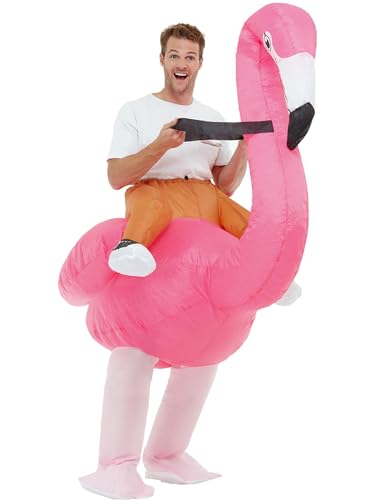 Smiffys Aufblasbares Flamingo Reitkostüm, Rosa, mit übergroßem Bodysuit & selbstaufblasendem Fächer Smiffys Aufblasbares Flamingo Reitkostüm, Rosa, mit übergroßem Bodysuit & selbstaufblasendem Fächer von Smiffys