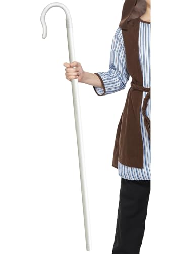Smiffys Ausziehbarer Hirtenstab, Weiß, 117cm/46in Smiffys Ausziehbarer Hirtenstab, Weiß, 117cm/46in von Smiffys