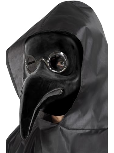 Smiffys Authentisches Pestdoktor-Maske, Schwarz von Smiffys