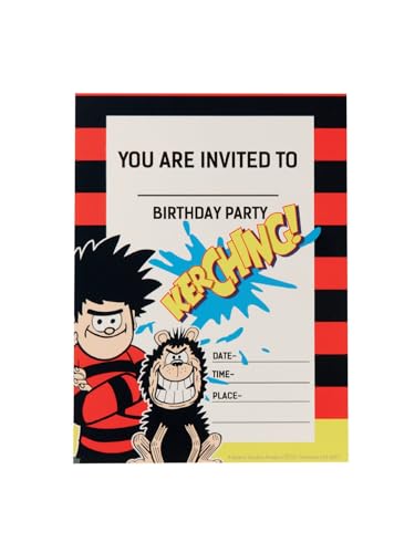 Smiffys 51546 Offiziell lizenziertes Beano Geschirr, Party-Einladungen, Unisex-Kinder, Rot & Schwarz, Einheitsgröße Smiffys 51546 Offiziell lizenziertes Beano Geschirr, Party-Einladungen, Unisex-Kinder, Rot & Schwarz, Einheitsgröße von Smiffys