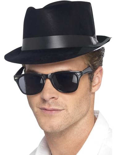 Smiffys Herren Filz Hut, One Size, Schwarz, 94191 von Smiffys