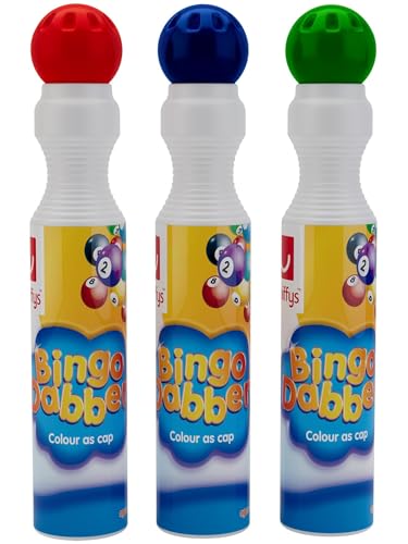 Smiffys Bingo Dabber, Sortiert, 40 ml, Freizeitprodukte, Verkleidung, Spaß, Verkleidungen, Witze und Neuheiten, 3 Stück von Smiffys