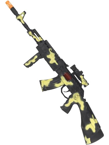 Smiffys Blauhelme, Armeestil-Gewehr, mit Funkeneffekt, 59cm / 23in von Smiffys
