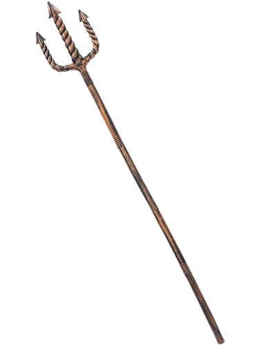 Smiffys Bronzefarbener ausziehbarer Dreizack, 137 cm, 5 Stück, historische Verkleidungen für Erwachsene, Zubehör Smiffys Bronzefarbener ausziehbarer Dreizack, 137 cm, 5 Stück, historische Verkleidungen für Erwachsene, Zubehör von Smiffys