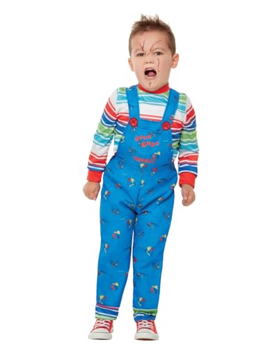 Smiffys Chucky-Kostüm, Blau, mit Oberteil & bedruckter Latzhose Smiffys Chucky-Kostüm, Blau, mit Oberteil & bedruckter Latzhose von Smiffys