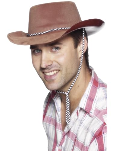 Smiffys Cowboy-Hut, Braun, Beflockt Smiffys Cowboy-Hut, Braun, Beflockt von Smiffys