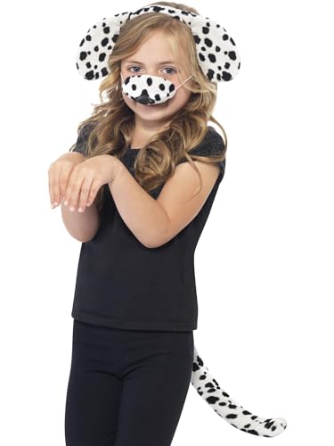 Smiffys Dalmatiner Kit, Schwarz Weiß, Ohren auf Haarreifen, Schwanz und Nase Smiffys Dalmatiner Kit, Schwarz Weiß, Ohren auf Haarreifen, Schwanz und Nase von Smiffys