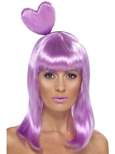 Smiffys Süßigkeiten-Königin Perücke, Lila, mit Herz-Haarband Smiffys Süßigkeiten-Königin Perücke, Lila, mit Herz-Haarband von Smiffys
