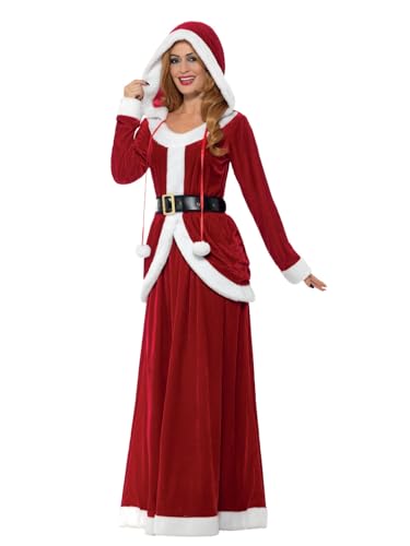 Smiffys Deluxe Weihnachtsfrau-Kostüm, Rot, mit Kapuzenkleid & Gürtel Smiffys Deluxe Weihnachtsfrau-Kostüm, Rot, mit Kapuzenkleid & Gürtel von Smiffys