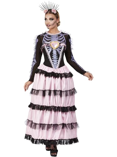 Smiffys Day of the Dead Pastell Senorita Kostüm, Rosa, Kleid und Stirnband Smiffys Day of the Dead Pastell Senorita Kostüm, Rosa, Kleid und Stirnband von Smiffys