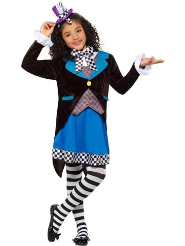 Smiffys Deluxe Kostüm, Kleine Hutmacherin, Mehrfarbig, mit kleid, angenähter Weste, Krawatte und Zylinder Smiffys Deluxe Kostüm, Kleine Hutmacherin, Mehrfarbig, mit kleid, angenähter Weste, Krawatte und Zylinder von Smiffys