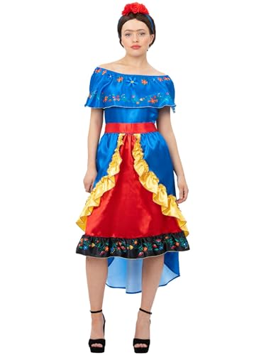 Smiffys Deluxe-Kostüm, Künstlerin Frida, Damen, mit Kleid & Stirnband Smiffys Deluxe-Kostüm, Künstlerin Frida, Damen, mit Kleid & Stirnband von Smiffys