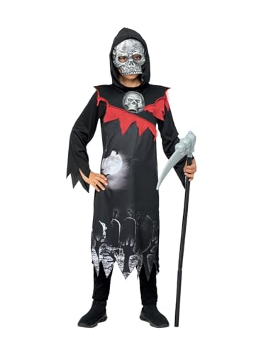 Smiffys Deluxe Sensenmann Kostüm, Umhang mit Skelettoberkörper aus EVA-Schaumstoff und Maske Smiffys Deluxe Sensenmann Kostüm, Umhang mit Skelettoberkörper aus EVA-Schaumstoff und Maske von Smiffys