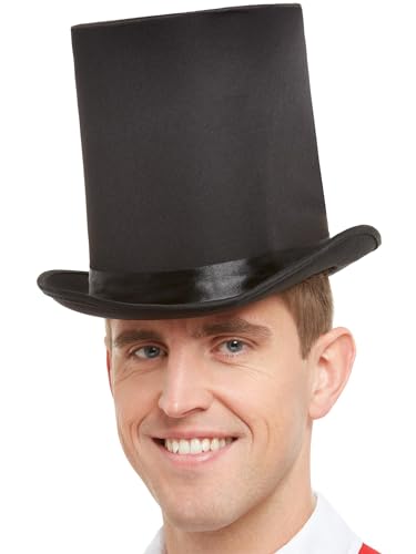 Smiffys Deluxe Zylinderhut, Schwarz, Mit elastischem inneren Rand Smiffys Deluxe Zylinderhut, Schwarz, Mit elastischem inneren Rand von Smiffys