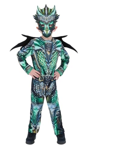 Smiffys Drachenkostüm All in One mit Maske & Flügeln, Halloween-Kind-Kostüm, Halloween Dress Up Smiffys Drachenkostüm All in One mit Maske & Flügeln, Halloween-Kind-Kostüm, Halloween Dress Up von Smiffys