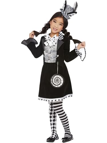 Smiffys Dunkles Hutmacher-Kostüm, Schwarz & Weiß, Kleid und Stirnband Smiffys Dunkles Hutmacher-Kostüm, Schwarz & Weiß, Kleid und Stirnband von Smiffys