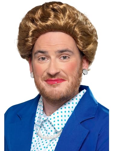 Smiffys Eiserne Lady Perücke, Braun von Smiffys