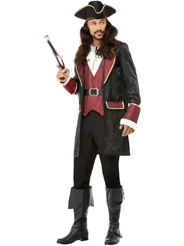 Smiffys Exklusives Kostüm: Swashbuckler Pirat, Schwarz, Jacke, geknöpfte Weste, Hemd & Hut Smiffys Exklusives Kostüm: Swashbuckler Pirat, Schwarz, Jacke, geknöpfte Weste, Hemd & Hut von Smiffys