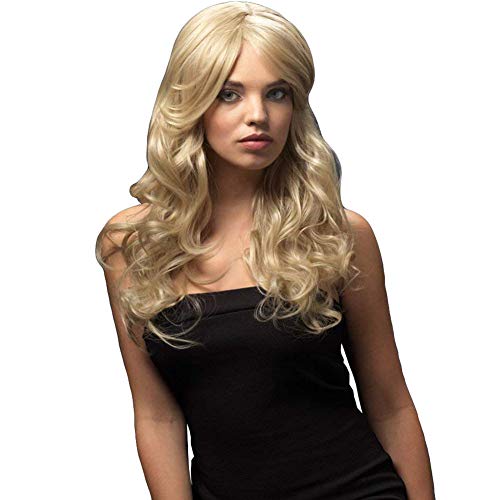 Smiffys Fever Kollektion, Nicole Perücke, Dunkelblond, sanfte Locken mit Seitenscheitel, 66cm/26in Smiffys Fever Kollektion, Nicole Perücke, Dunkelblond, sanfte Locken mit Seitenscheitel, 66cm/26in von Smiffys