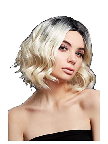 Smiffys Fever Kourtney Perücke, zweifarbig, Blond, Long-Bob mit Locken, Mittelscheitel, 30cm Smiffys Fever Kourtney Perücke, zweifarbig, Blond, Long-Bob mit Locken, Mittelscheitel, 30cm von Smiffys