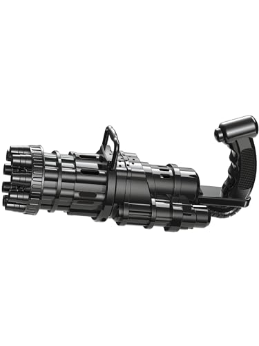 Smiffys Gatling Bubble Gun, Schwarz, mit Bubble Pot & Tablett von Smiffys