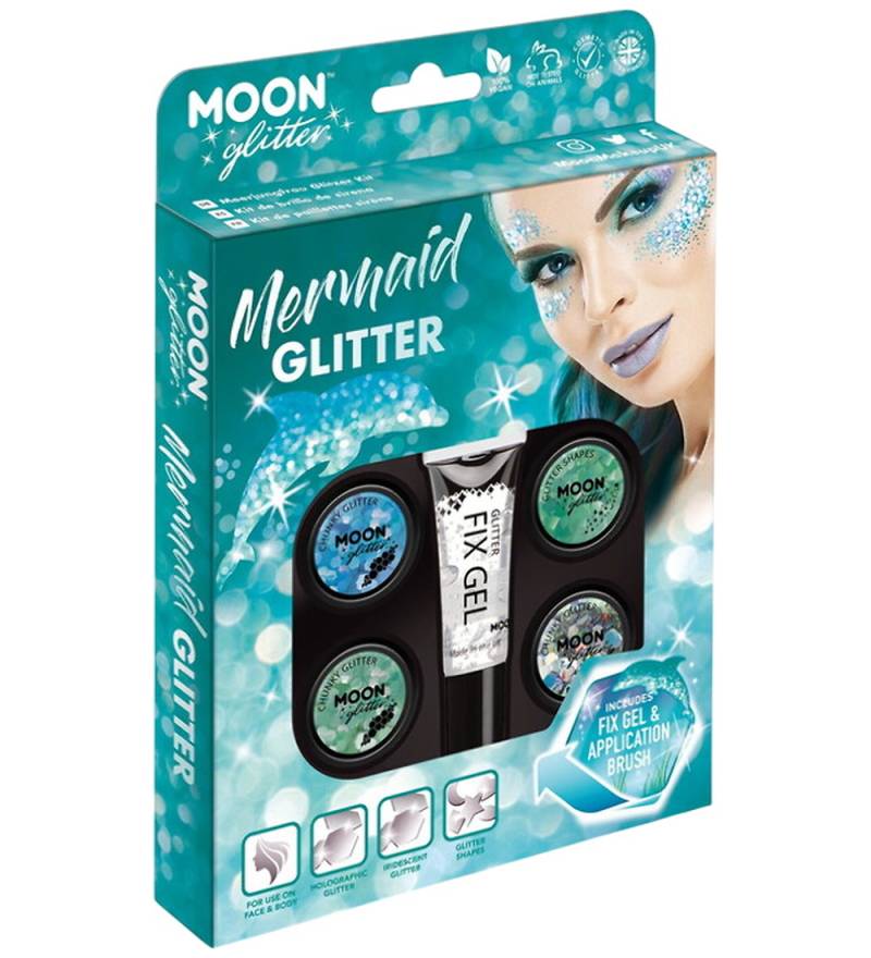 Smiffys Gesichtsschmuck - 6 Teile - Mond Glitter - Meerjungfrau - Smiffys - One Size - Kostüme Smiffys Gesichtsschmuck - 6 Teile - Mond Glitter - Meerjungfrau - Smiffys - One Size - Kostüme von Smiffys