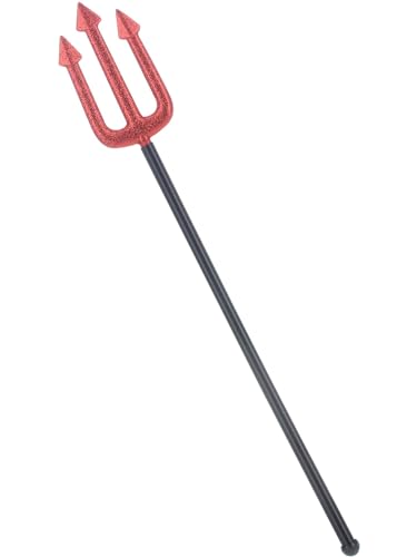 Halloween! Smiffys Glitzerdreizack, Rot, 58 cm von Smiffys