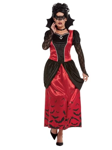 Smiffys Gotische Vampirkostüm, Schwarz, mit Kleid & Augenmaske von Smiffys