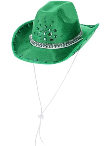 Smiffys Grüner Strass-Cowgirl-Hut, Grüne Juwelen Smiffys Grüner Strass-Cowgirl-Hut, Grüne Juwelen von Smiffys
