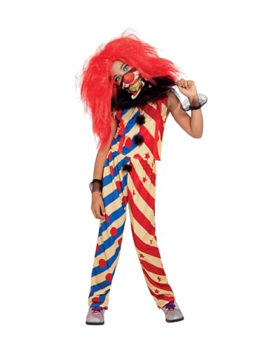 Smiffys Gruseliges Clown-Kostüm, Top, Hose, Maske & Rüschen Smiffys Gruseliges Clown-Kostüm, Top, Hose, Maske & Rüschen von Smiffys